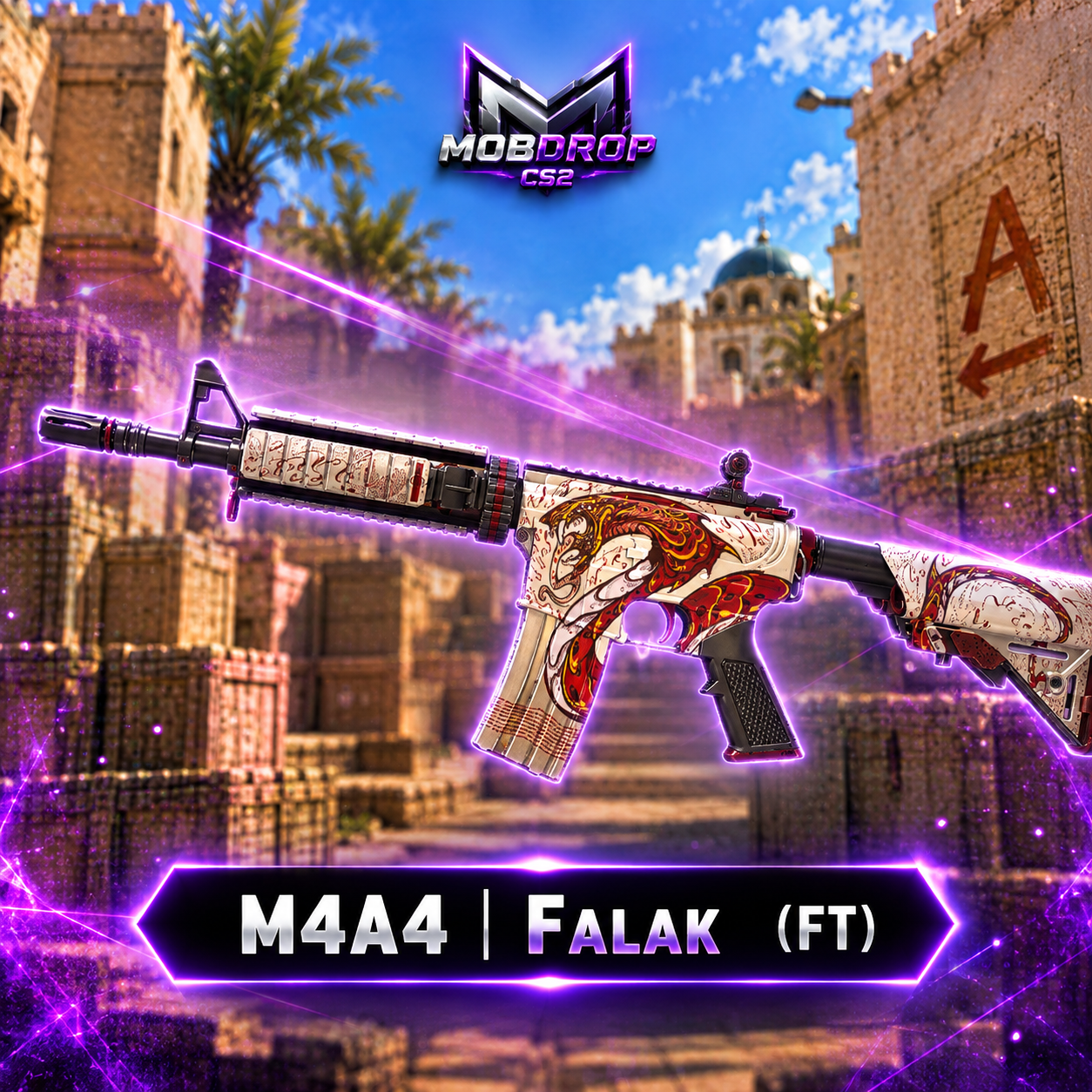 1010-M4A4 FALAK (FT) + 2 COTAS NA RIFA DE 10 PREMIOS