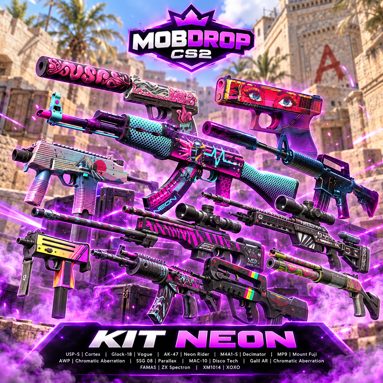 0710- KIT NEON CT&TR COMPLETO — 11 SKINS PARA 1 GANHADOR!