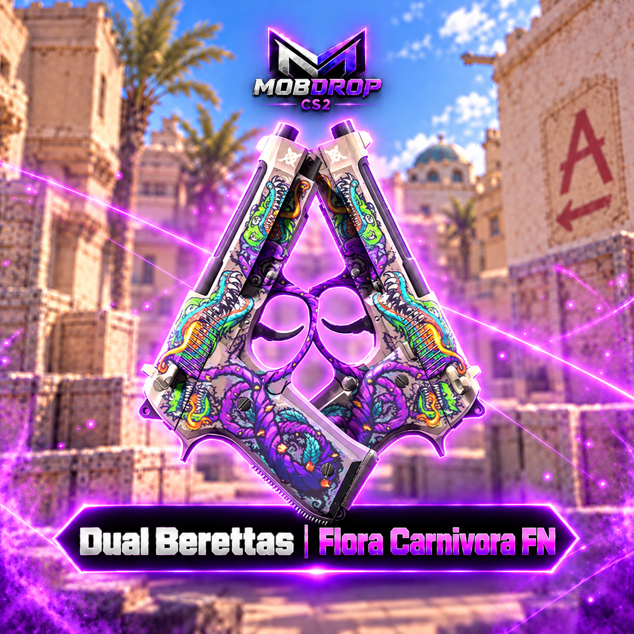 0110- Dual Berettas | Flora Carnivora FN