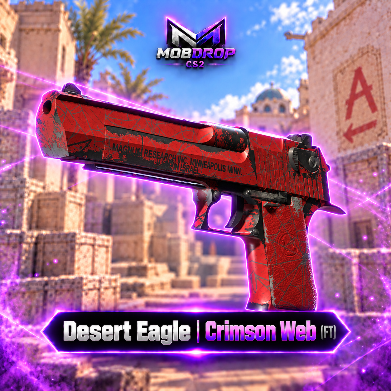 1110- 🔥 DESERT EAGLE | CRIMSON WEB FT | 😈 Modo Azarão ativado 😈 (cópia)