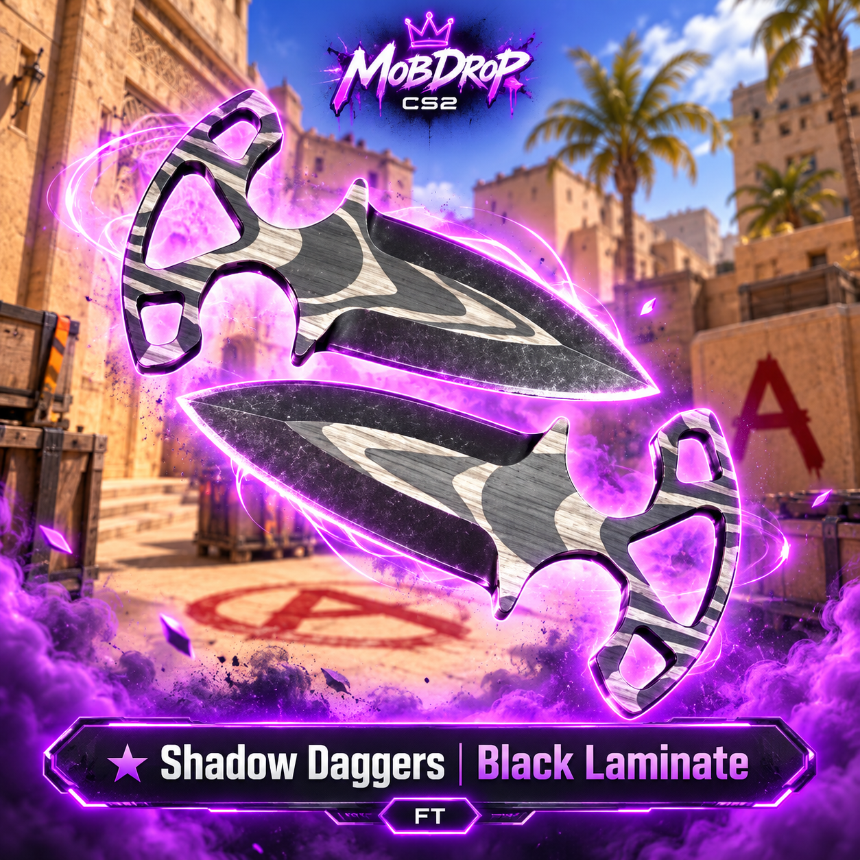 0910- FAQUINHA DO GRUPO 50% OFF★ Shadow Daggers | Black Laminate FT