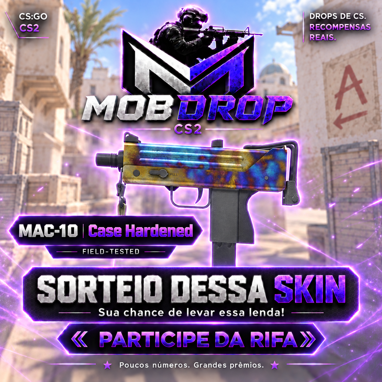 1209- MAC-10 | Case Hardened FT MODO AZARÃO