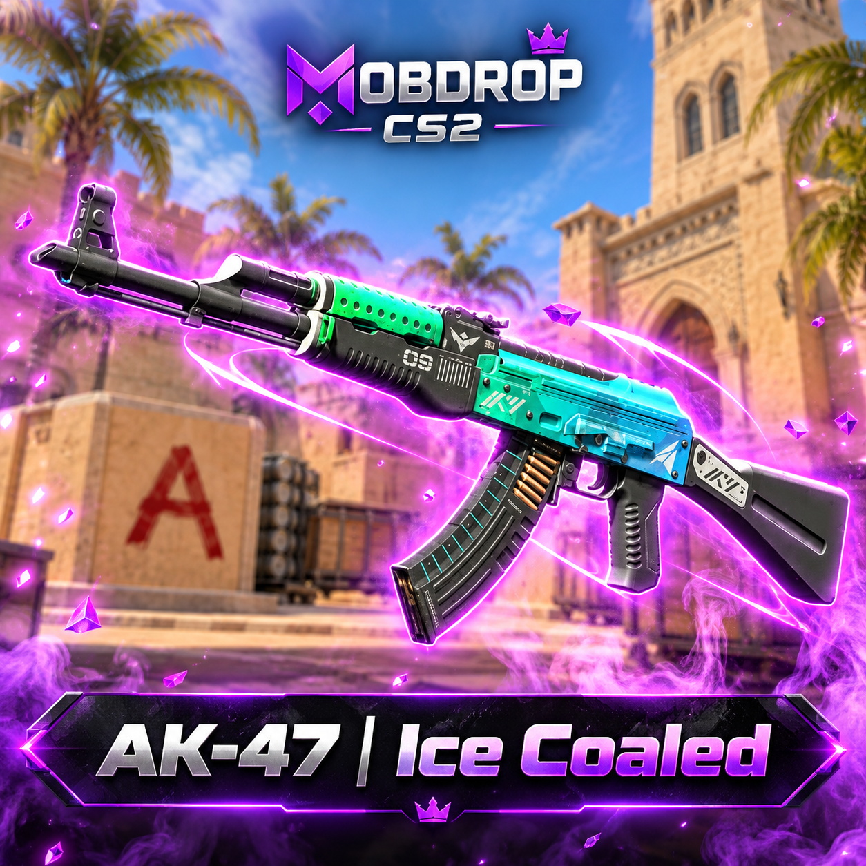 0910- AK-47 | Ice Coaled MW